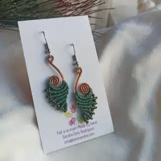 Pendientes de macramé NEMESIS, hechos a mano y artesanales