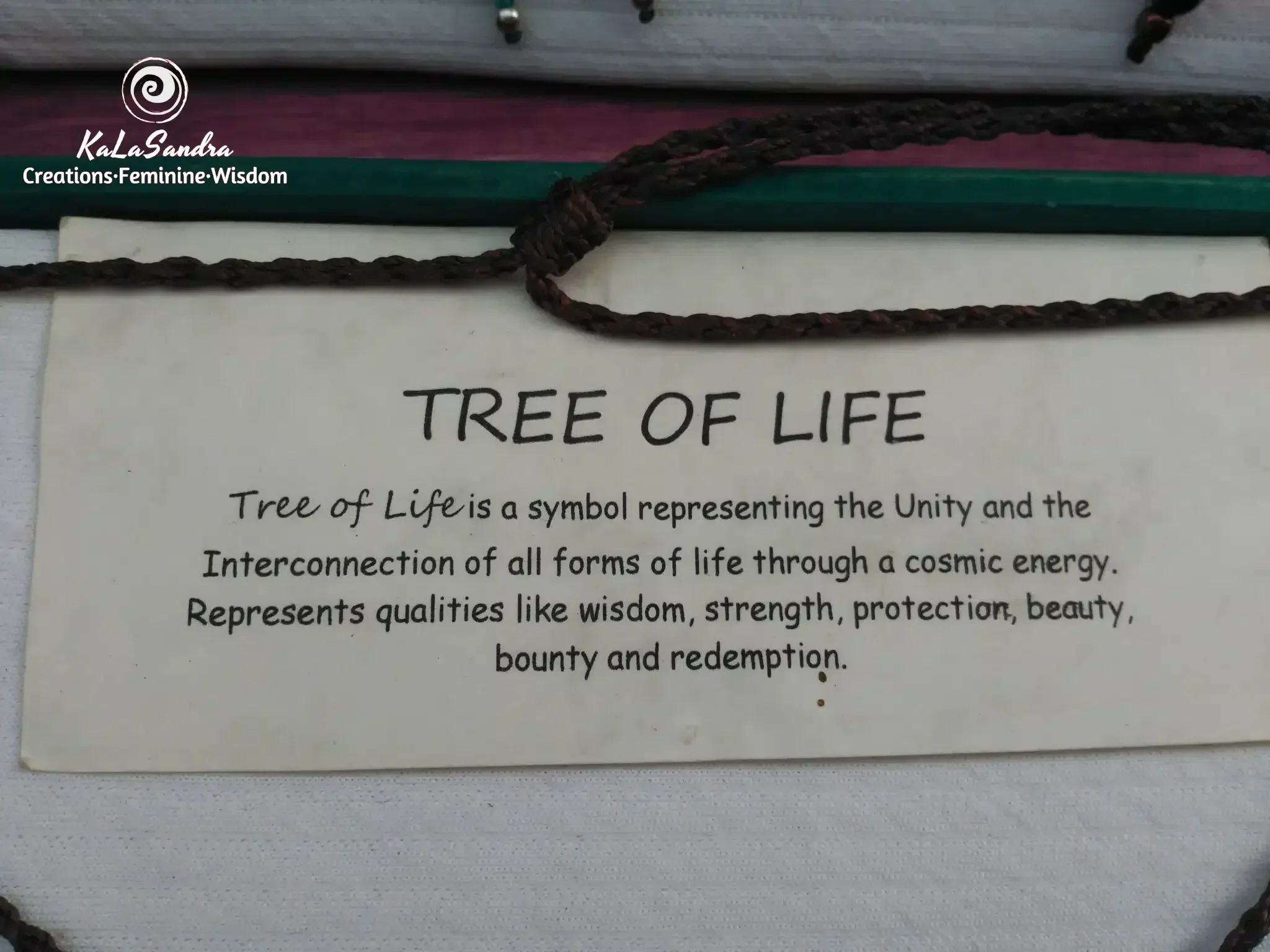 Tree of Life macrame necklace-TREE OF LIFE - Image 3