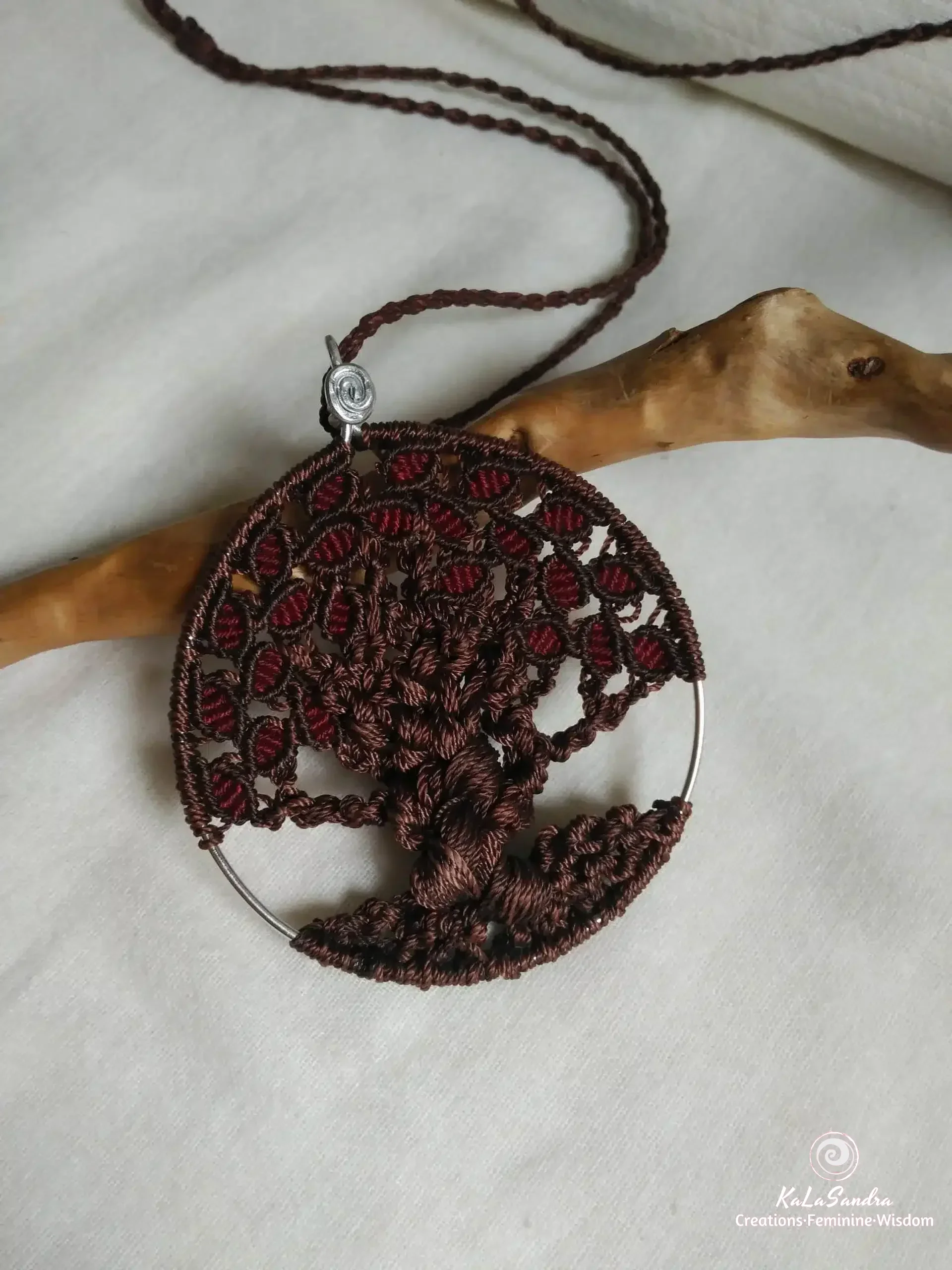 Tree of Life macrame necklace-TREE OF LIFE - Image 7