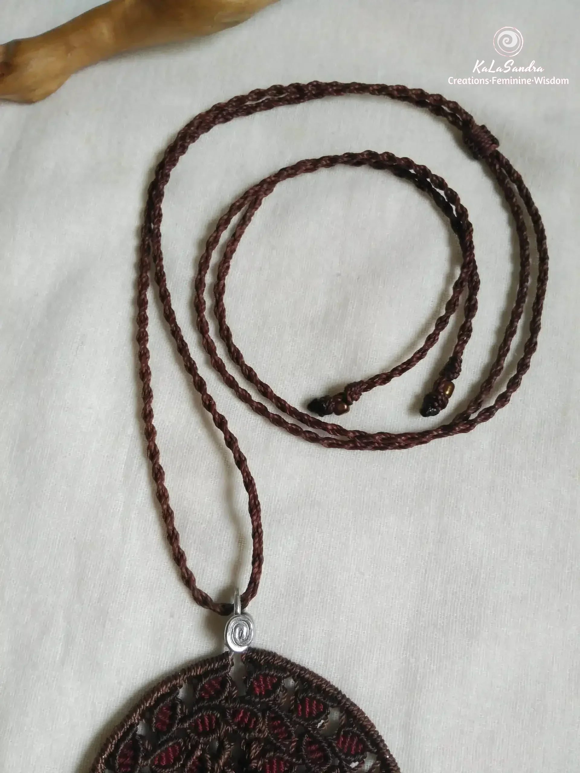 Tree of Life macrame necklace-TREE OF LIFE - Image 5