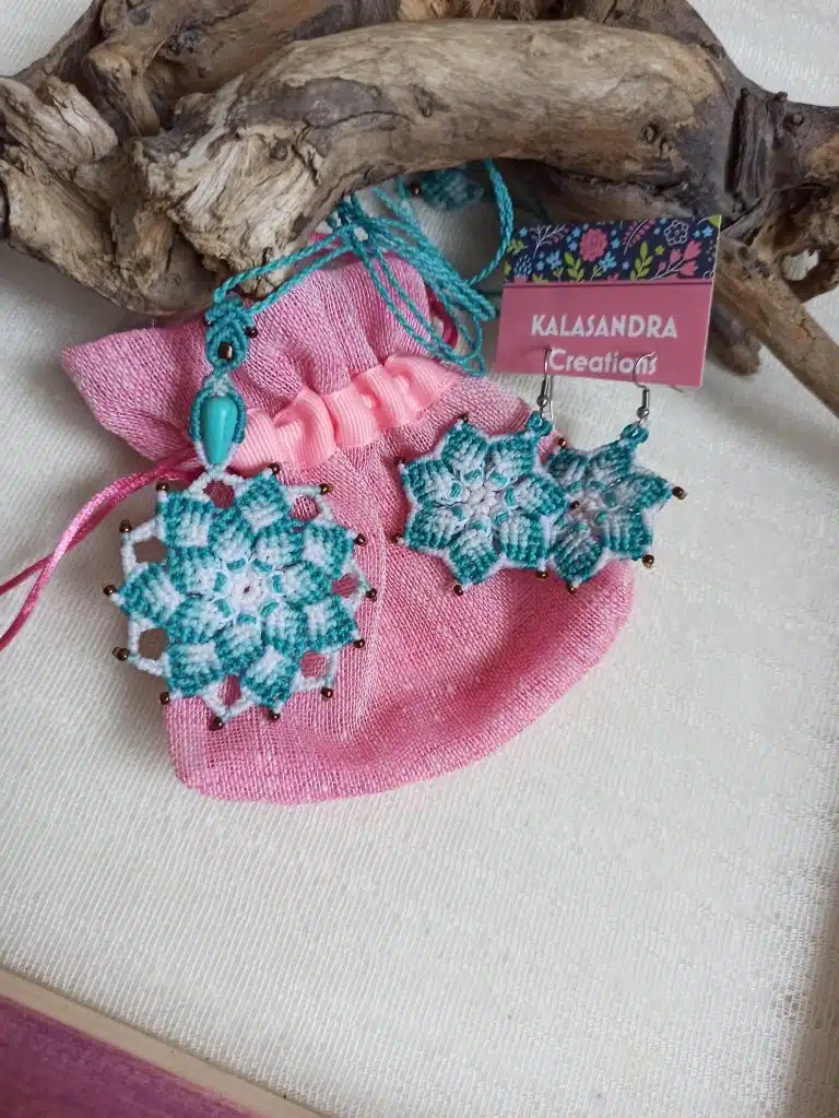 Collier Mandala Turquoise Bleu - LIGHT – Image 2