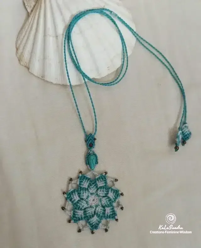 Collier Mandala Turquoise Bleu - LIGHT – Image 8