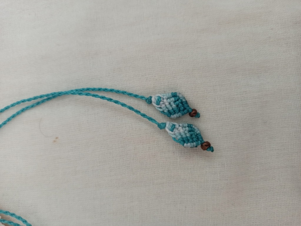 Blue Turquoise Mandala Necklace- LIGHT - Image 6