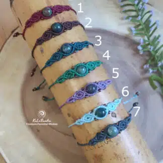 mossagate macrame bracelets, handmade